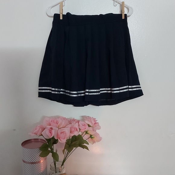 Navy kawaii pleated skirt - Picture 1 of 5